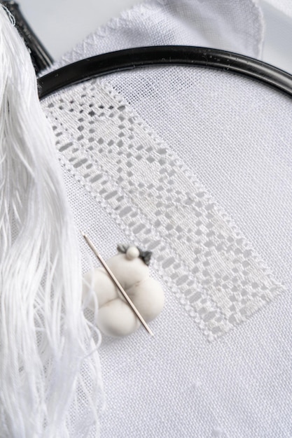 Ručná výšivka na látke